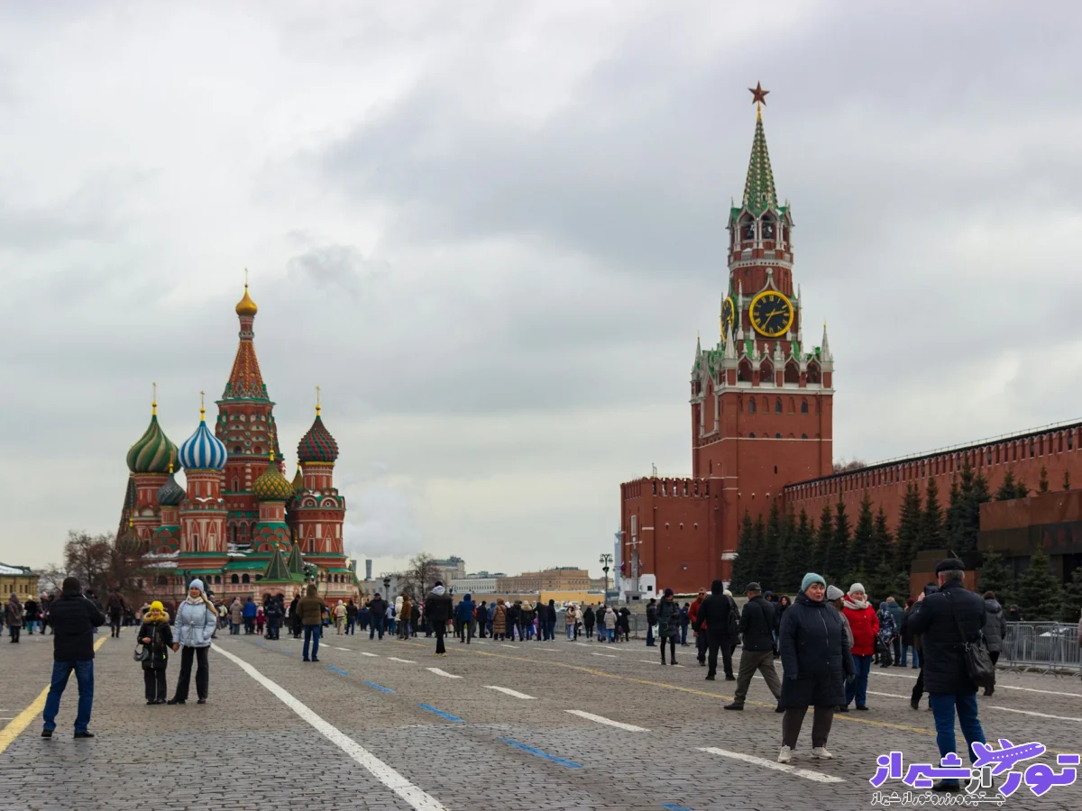 میدان سرخ یکی از شاخص‌ترین جاهای دیدنی مسکو برای بازدید در زمستان